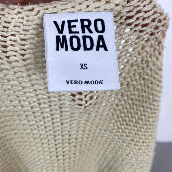 Vero Moda Cream Chunky Knit Long Sleeve Sweater women’s size XS - Picture 5 of 10